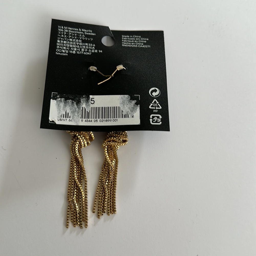 H&M long knotted earrings - Picture 3 of 4